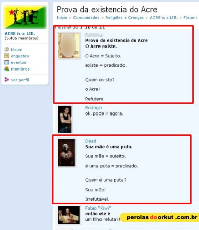 Pérolas do orkut